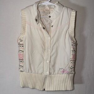 Girls Roxy Off-White Quilted Vest